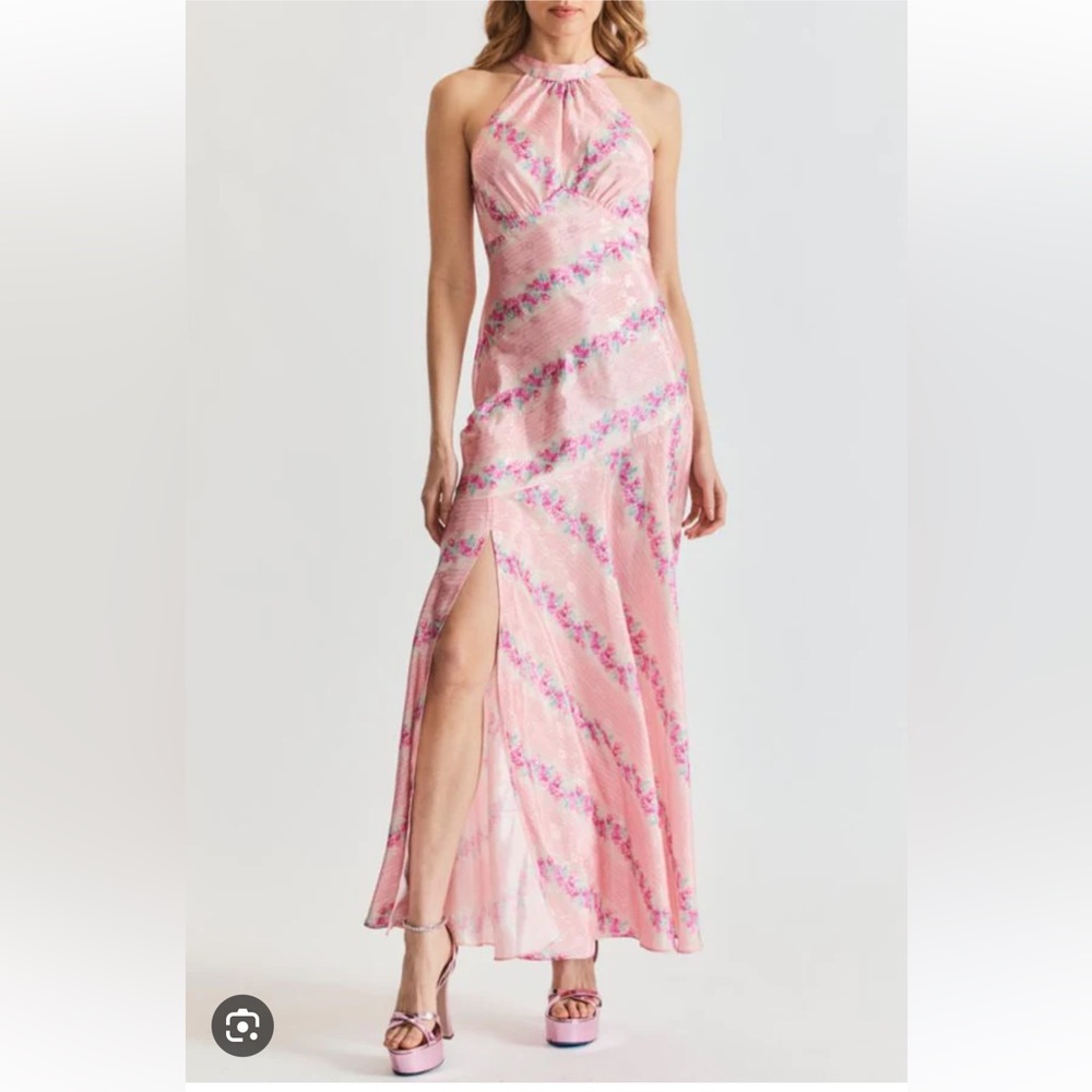 Loveshackfancy Brinda pink maxi dress